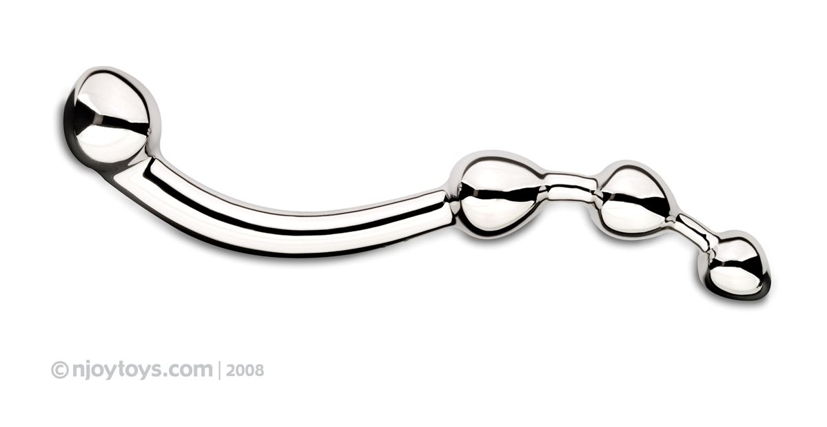 Njoy Fun Wand - G-Spot/Prostate Dildo - Silver