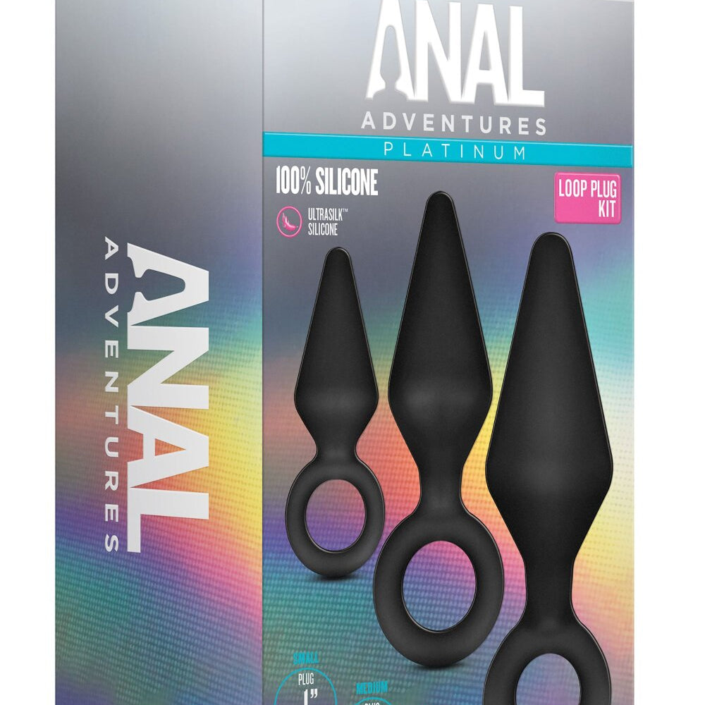 Anal Adventures Platinum - Silicone Anal Plug Set