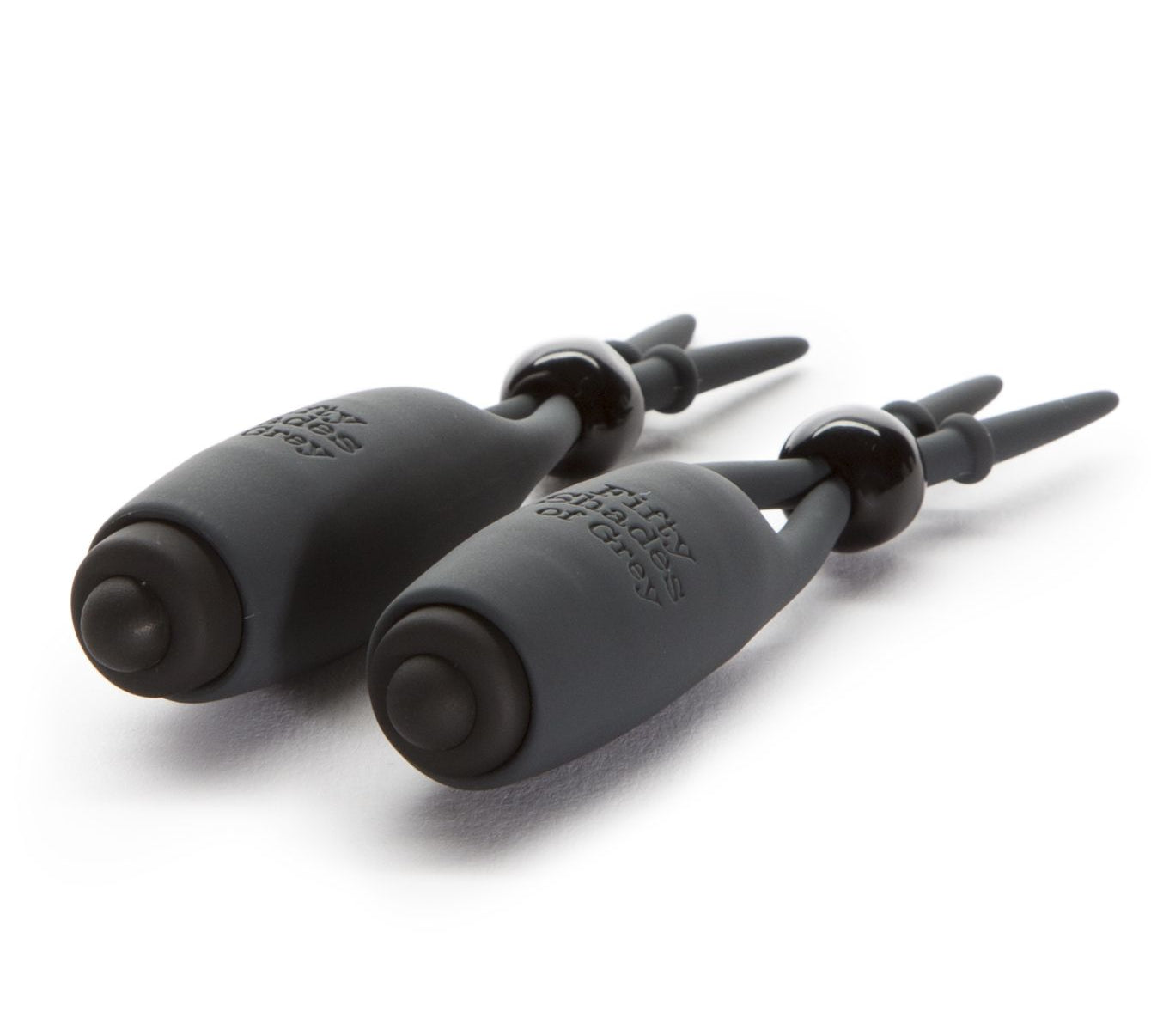 Stimulatori pentru sfârcuri cu vibrații - Fifty Shades of Grey – Negru