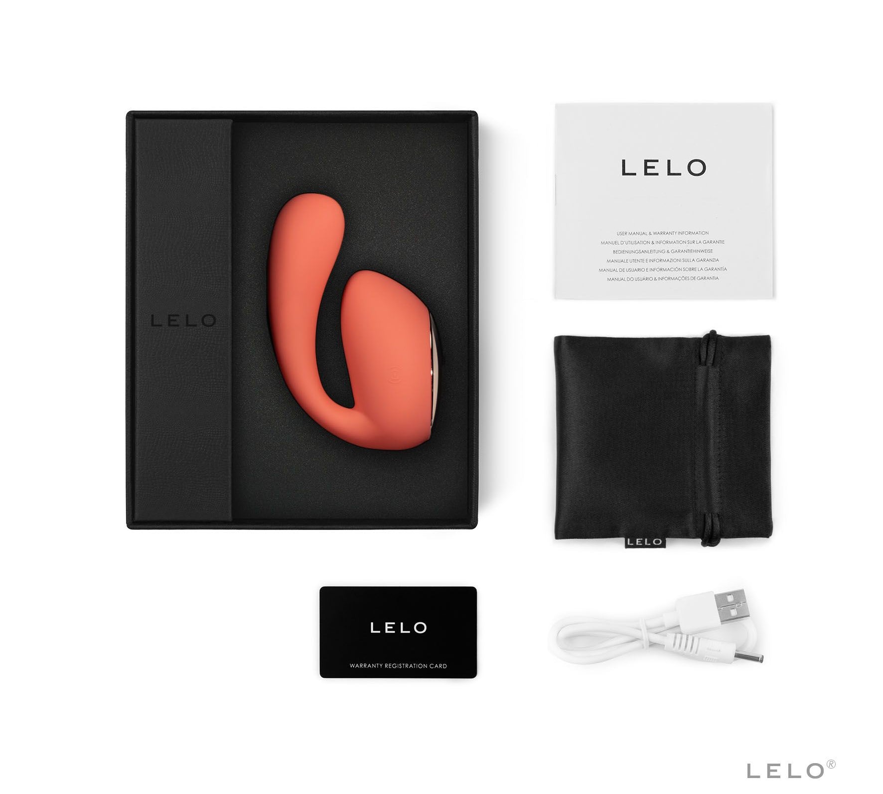 Vibrator dual Ida Wave - Lelo - Coral Roșu