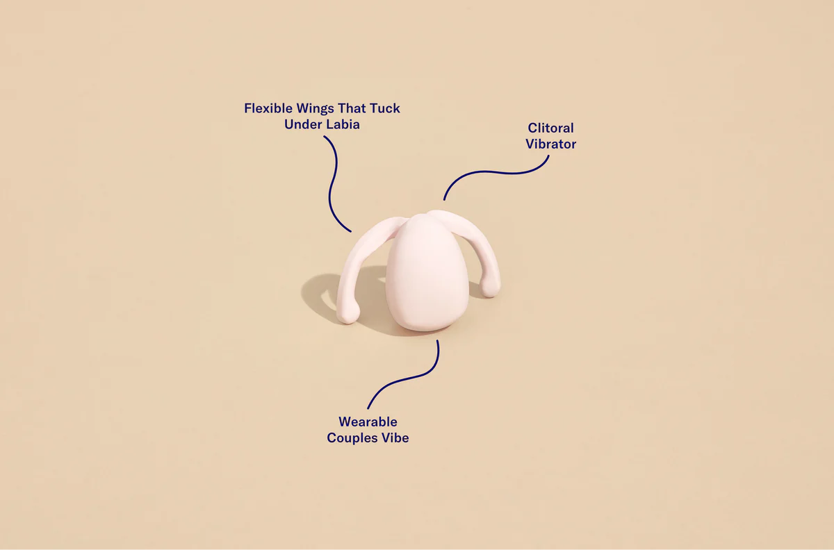Vibrator "Hands-Free" - Eva II - Quartz - Dame Products - ettoi.ro