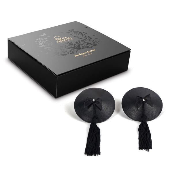 Accesorii burlesque pentru mameloane - Negru - Bijoux Indiscrets - ettoi.ro