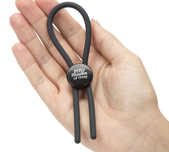 Inel ajustabil pentru penis - Negru - Fifty Shades of Grey - ettoi.ro