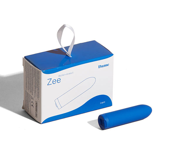 Vibrator Clitoridian tip "bullet" - Zee - Albastru - Dame Products - ettoi.ro